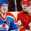 Battle of Alberta 2 (Mark Messier and Lanny McDonald)
30" x 48", acrylic on gallery canvas