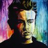 Psychedelic James Dean, 24" x 24", acrylic on canvas