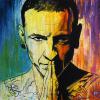 Psychedelic Chester Bennington, 24" x 24", acrylic on canvas