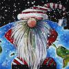 Atlas - 2023 Christmas Gnome No. 11, 12" x 12", acrylic on canvas