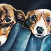 Murphy and Frankie, 18" x 36", acrylic on canvas