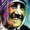Psychedelic Mother Teresa, 24" x 24", acrylic on canvas