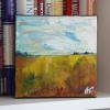 Pure Prairie (bookshelf art), 6" x 6", acrylic on gallery canvas