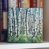 Aspen Forest (bookshelf art), 6" x 6", acrylic on gallery canvas