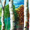 Four Seasons, 16” x 48”, acrylic on canvas