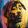Psychedelic Tupac, 36” x 36”, acrylic on gallery canvas