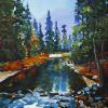 A River Runs Through It (2025) warm up, 11" x 14", acrylic on canvas