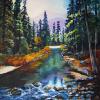 River Runs Through It (2025) main event, 24" x 30", acrylic on gallery canvas