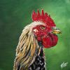Rolando the Rooster, 12" x 12", acrylic on gallery canvas
