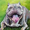 Grimace, 12" x 12", acrylic on canvas