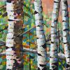 Aspen Dawn, 10" x 30", acrylic on canvas
