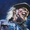 Neil Young Keep on rockin in the free world, 20" x 30", acrylic on canvas