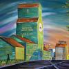 High River Elevators, 24" x 36", acrylic on gallery canvas
