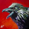 In the Raven Zone, 12" x 12", acrylic on canvas