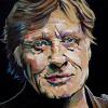 Robert Redford, 12" x 16", acrylic on gallery canvas