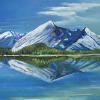 Upper Kananaskis Lake, 16" x 40", acrylic on gallery canvas