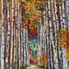 Falling Sunshine, 18" x 36", acrylic on canvas