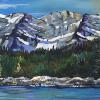 Cascade Mountain (Banff), 12" x 36", acrylic on gallery canvas