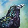 Allan the Raven, 18" x 24", acrylic on canvas