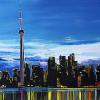 Eye in the Sky (Toronto), 16" x 40", acrylic on gallery canvas