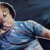 Tim McIlrath - Rise Against, 15" x 30", acrylic on gallery canvas