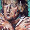 Rod Stewart, 30" x 40", acrylic on gallery canvas