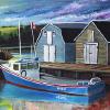North Rustico Harbour PEI, 12" x 36", acrylic on gallery canvas