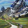 La Clusaz - France, 24" x 36", acrylic on gallery canvas