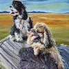 Bella Rose and Zoey Dawn, 16" x 20", acrylic on gallery canvas
