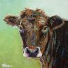 Angela's Cow, 12" x 12", acrylic on gallery canvas