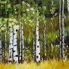 Aspen Nocturne, 12" x 36", acrylic on gallery canvas
