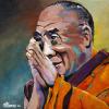 Dalai Lama, 12" x 12", acrylic on canvas