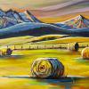 Prairie Meets Peaks, 12" x 24", acrylic on gallery canvas