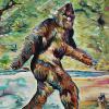 Bigfoot, 16" x 16", acrylic on canvas