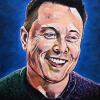 Elon Musk, 28" x 36", acrylic on canvas