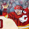 500 (Lanny McDonald and Bob Cole), 24" x 48", acrylic on canvas