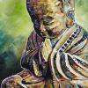 Revisiting Buddha, 16" x 24", acrylic on canvas