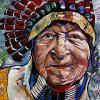 Chief David Bald Eagle, 16" x 24", acrylic on canvas