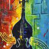 In a Cello Mood, 12" x 36", acrylic on canvas