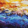 Sea Sunrise, 12" x 16", acrylic on canvas