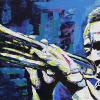 Miles Davis Kind of Blue, 18" x 36", acrylic on canvas