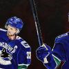 Henrik and Daniel Sedin, 24" x 48", acrylic on canvas