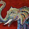 Elephant, 8" x 10", acrylic on canvas (Cambodia)