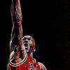 Michael Jordan (45), 18" x 36", acrylic on canvas