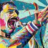 Freddie Mercury, 18" x 24", acrylic on canvas