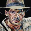 Indiana Jones in Colour, 16" x 24", acrylic on canvas