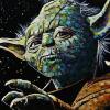 Intergalactic Yoda, 16" x 24", acrylic on canvas (with help from Mychael Lindenback)
