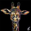 Jerome the Giraffe, 16" x 16", acrylic on canvas