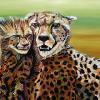 Cheetahs, 24" x 36", acrylic on canvas