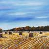 Bales of Autumn, 15" x 30", acrylic on canvas